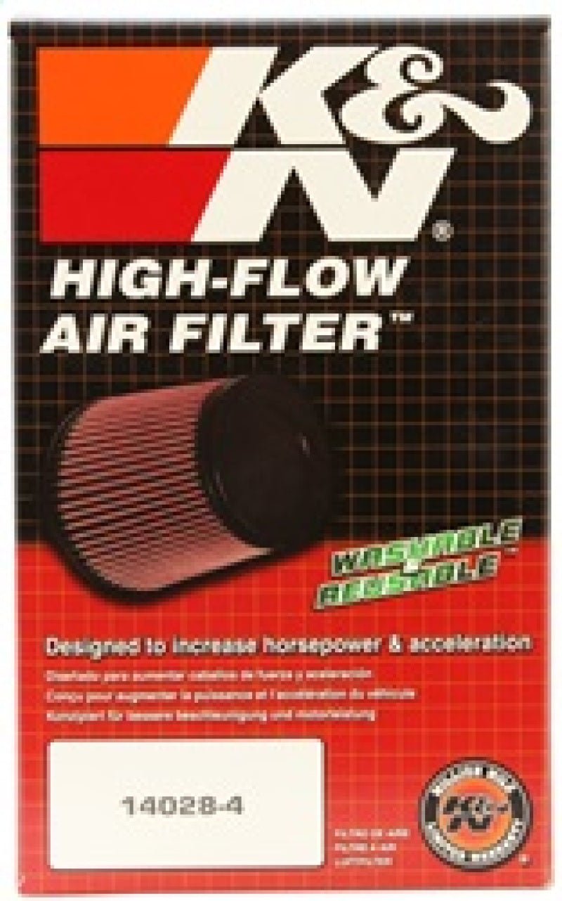 K&N Filter Universal Rubber Oval Straight 4.5in OL x 3.75in OW x 7in Height 20 Degree Angle Air Filters - Universal Fit