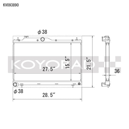 Koyo 22 - 25 Subaru WRX All Aluminum Performance Radiator Radiators