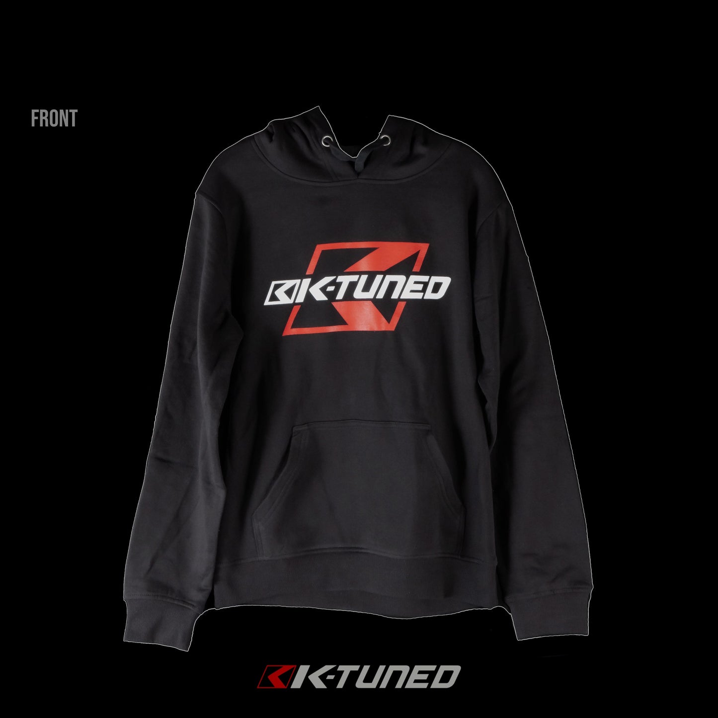 New* K-Tuned Hoodie - White and Red Logo on Black