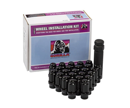 Gorilla 6 Lug M12x1.5 Spline Black Lug Nuts