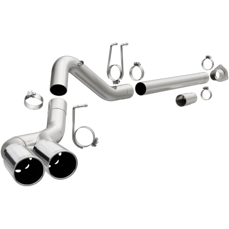 MagnaFlow 08-17 Ford F-250/F-350/F-450 4.6L/6.7 DPF-Back SS 4in Dual Single Passenger Side Rear Exit-DPF Back-Magnaflow