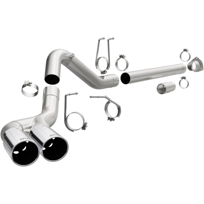 MagnaFlow 08-17 Ford F-250/F-350/F-450 4.6L/6.7 DPF-Back SS 4in Dual Single Passenger Side Rear Exit-DPF Back-Magnaflow