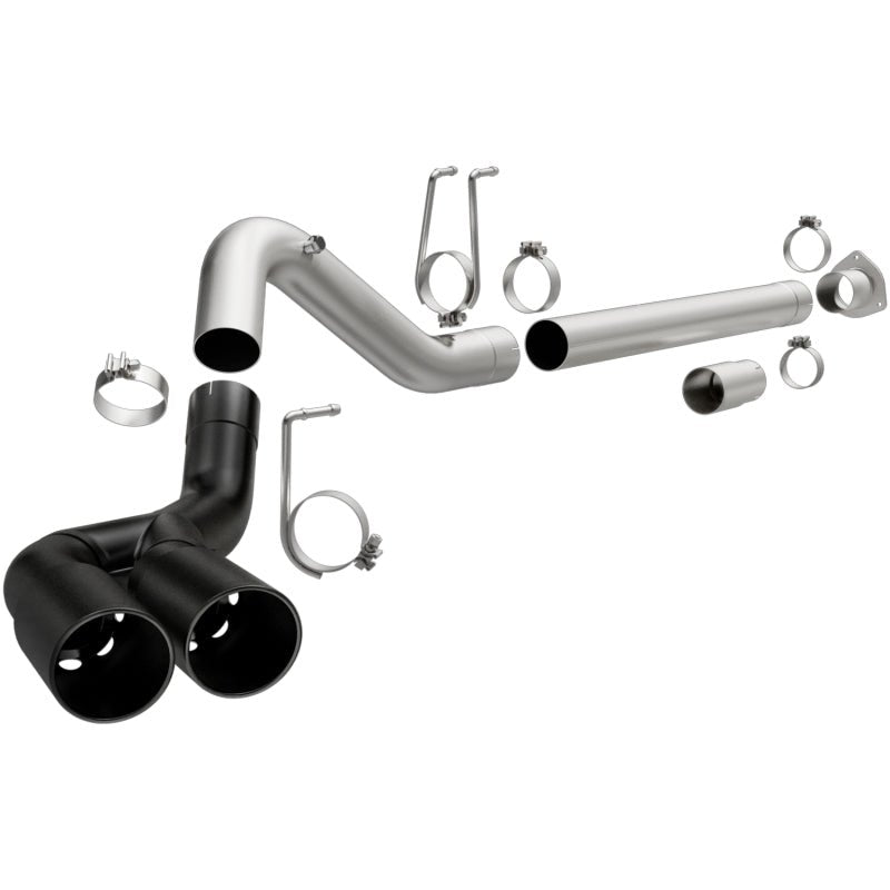 MagnaFlow 08-18 Ford F-250/F-350/F-450 4.6L/6.7 DPF-Back Black 4in Dual Single Rear Exit-DPF Back-Magnaflow