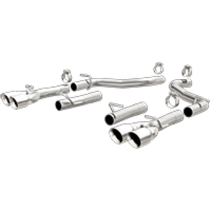 MagnaFlow Axle-Back, SS, 2.5in, Quad Split Rear 3.5in Tip 2015 Dodge Challenger 3.6L V6-Axle Back-Magnaflow
