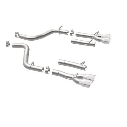 MagnaFlow Axle-Back, SS, 2.5in, Quad Split Rear 3.5in Tip 2015 Dodge Challenger 3.6L V6-Axle Back-Magnaflow