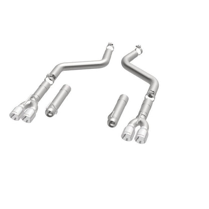 MagnaFlow Axle-Back, SS, 3in, Quad Split Rear 3.5 Tips 2015 Dodge Challenger incl SRT Hellcat-Catback-Magnaflow