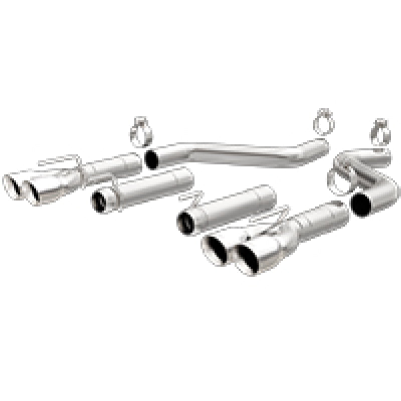 MagnaFlow Axle-Back, SS, 3in, Quad Split Rear 3.5 Tips 2015 Dodge Challenger incl SRT Hellcat-Catback-Magnaflow