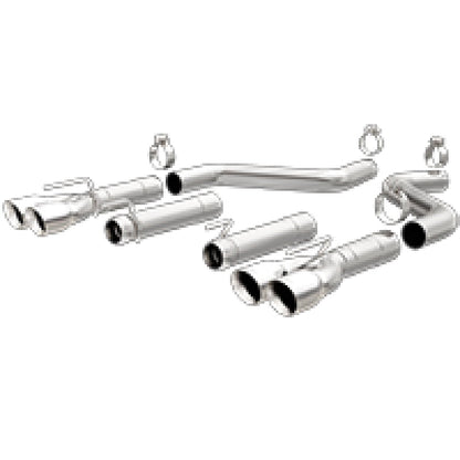 MagnaFlow Axle-Back, SS, 3in, Quad Split Rear 3.5 Tips 2015 Dodge Challenger incl SRT Hellcat-Catback-Magnaflow