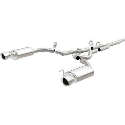 MagnaFlow Cat Back, SS, 2.5in, Street, Dual Split Polished 4.5in Tips 2015 Ford Mustang Ecoboost-Catback-Magnaflow