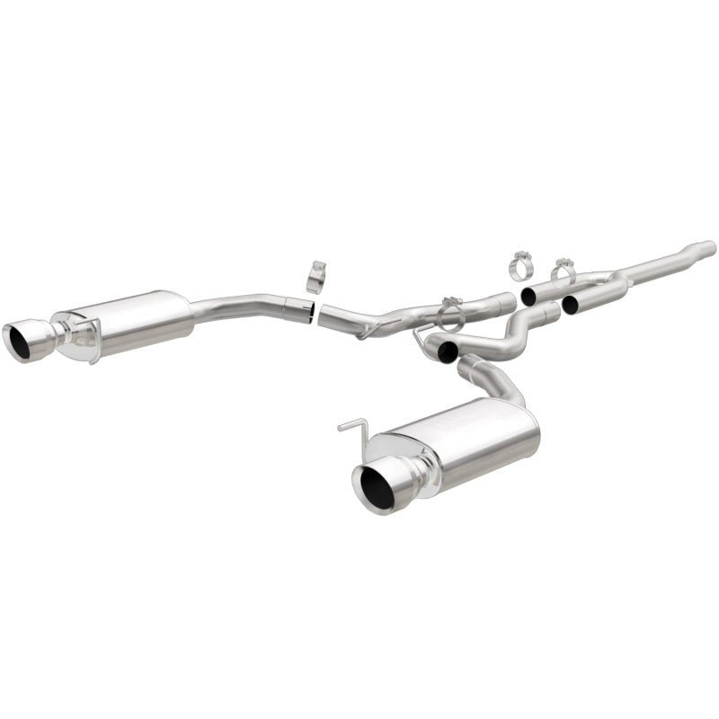 MagnaFlow Cat Back, SS, 2.5in, Street, Dual Split Polished 4.5in Tips 2015 Ford Mustang Ecoboost-Catback-Magnaflow