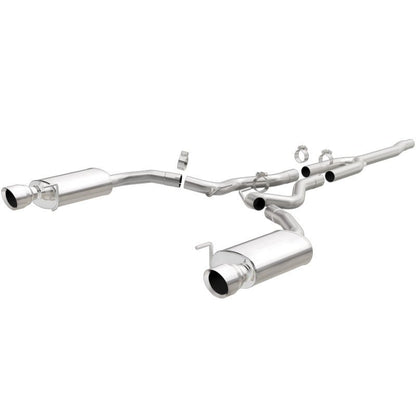 MagnaFlow Cat Back, SS, 2.5in, Street, Dual Split Polished 4.5in Tips 2015 Ford Mustang Ecoboost-Catback-Magnaflow