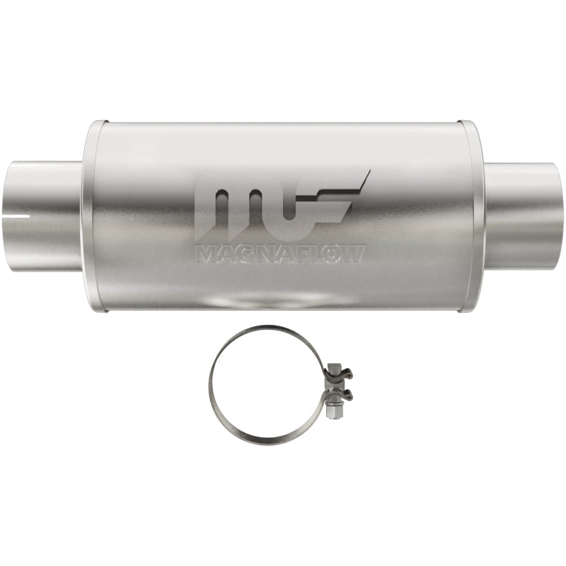 MagnaFlow Muffler Mag DSL SS 7x7x14 4in Inlet 4in Outlet-Muffler-Magnaflow