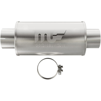 MagnaFlow Muffler Mag DSL SS 7x7x14 4in Inlet 4in Outlet-Muffler-Magnaflow