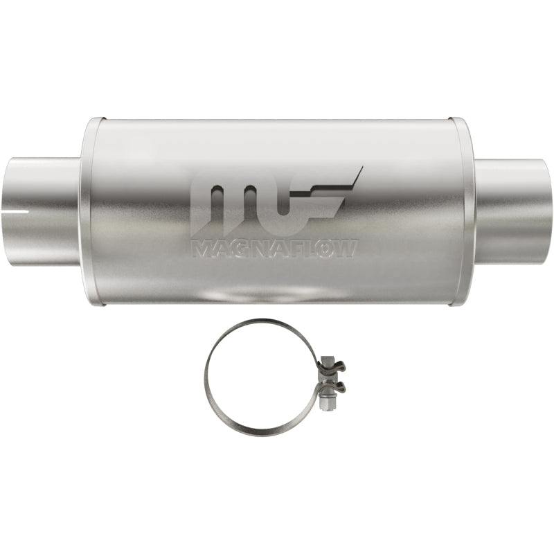 MagnaFlow Muffler Mag DSL SS 7x7x14 4in Inlet 4in Outlet-Muffler-Magnaflow