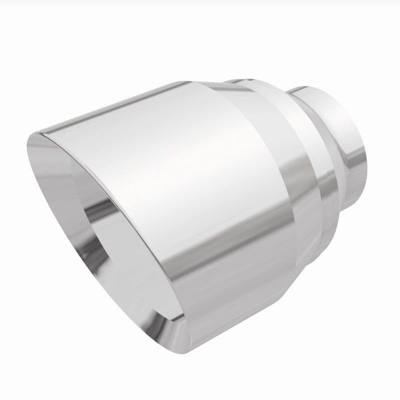 MagnaFlow Tip Stainless Double Wall Round Single Outlet Polished 4.5in DIA 2.5in Inlet 5.75in Length-Tips-Magnaflow
