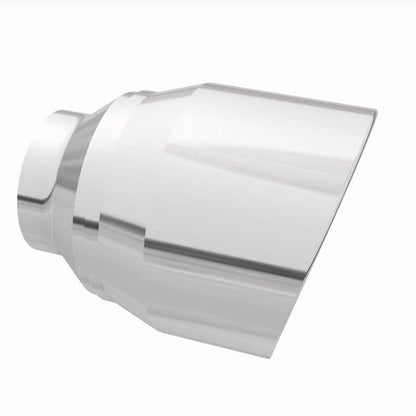 MagnaFlow Tip Stainless Double Wall Round Single Outlet Polished 4.5in DIA 2.5in Inlet 5.75in Length-Tips-Magnaflow