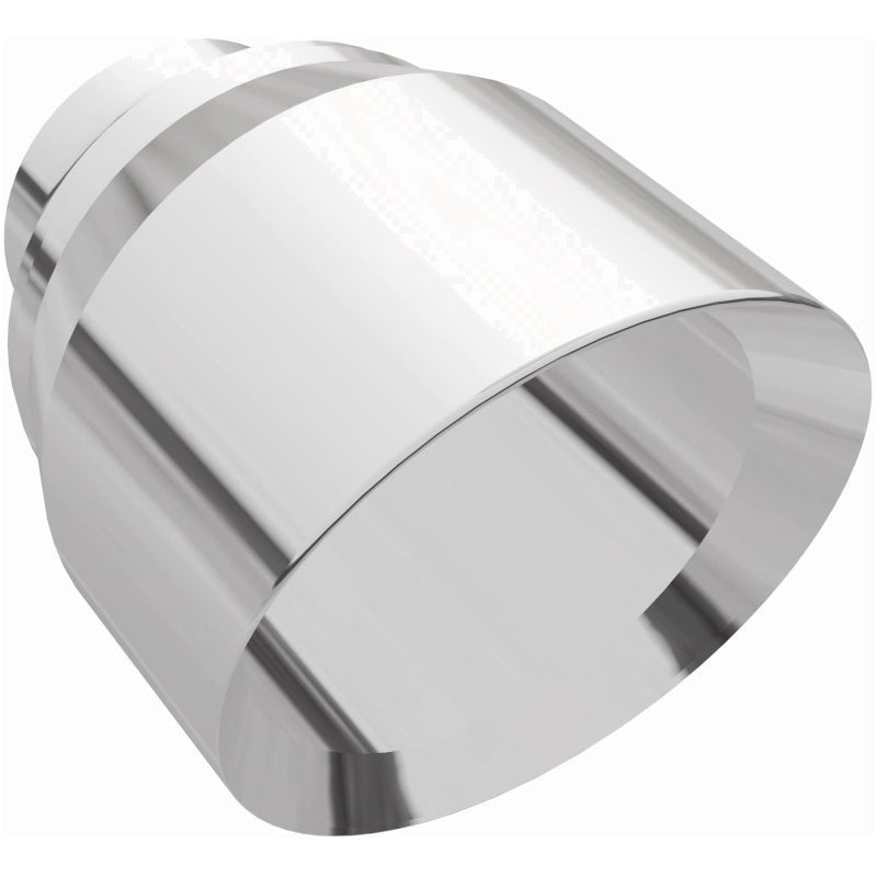 MagnaFlow Tip Stainless Double Wall Round Single Outlet Polished 4.5in DIA 2.5in Inlet 5.75in Length-Tips-Magnaflow