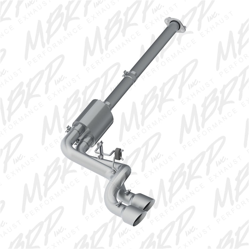 MBRP 09 - 14 Ford F150 Pre - Axle 4.5in OD Tips Dual Outlet 3in AL Cat Back - Catback - MBRP
