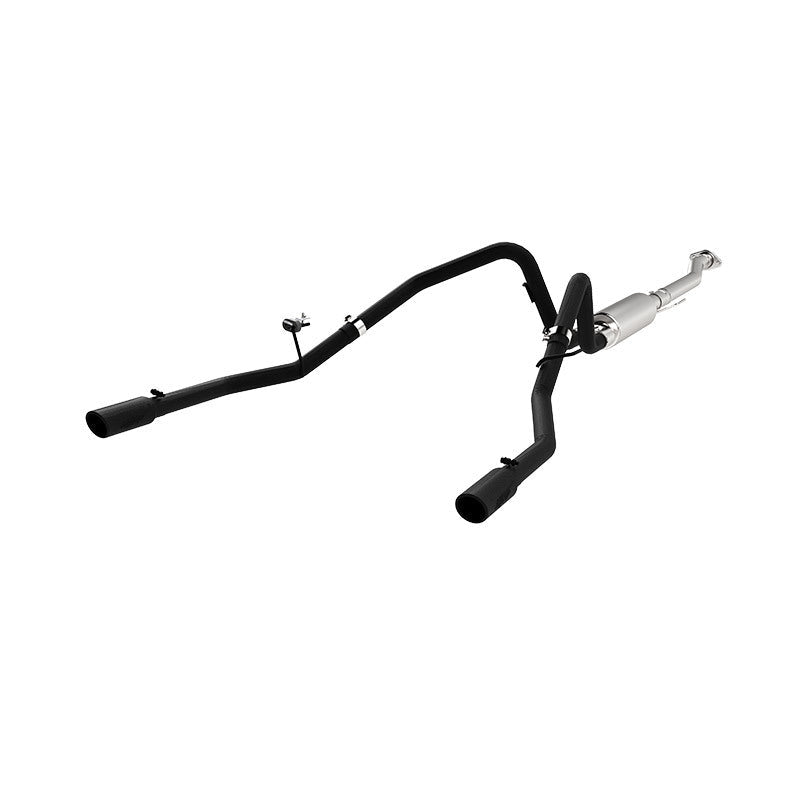 MBRP 11 - 14 Ford F - 150 V6 Ecoboost Black Coated 2.5in Cat - Back Dual Rear Exit Exhaust System - Catback - MBRP