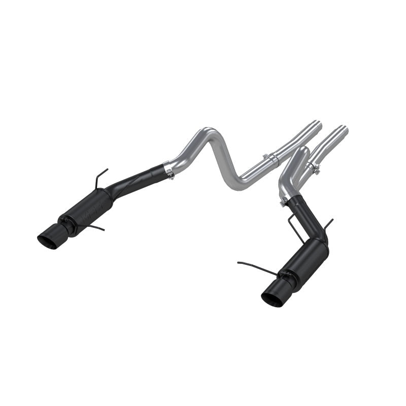 MBRP 11 - 14 Ford Mustang GT 5.0L 3in Cat Back Dual Split Rear Race Version 4in Tips - Black - Catback - MBRP