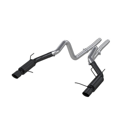 MBRP 11 - 14 Ford Mustang GT 5.0L 3in Cat Back Dual Split Rear Race Version 4in Tips - Black - Catback - MBRP