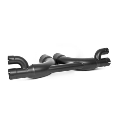 MBRP 14 - 19 Porsche GT3/GT3RS 3in Center Muffler Bypass 4in Tips - Black Coated - Catback - MBRP