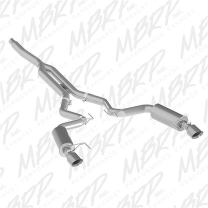 MBRP 15 - 19 Ford Mustang EcoBoost 2.3L Alum 3in Cat Back Dual Split Rear Exit (Race Version) - Catback - MBRP