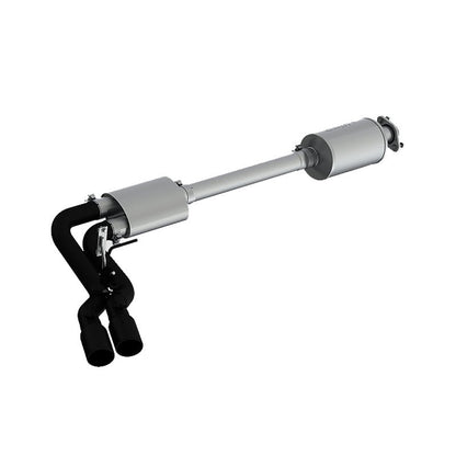 MBRP 15 - 20 Ford F150 Pre - Axle 4in OD Tips Dual Outlet 3in Black Coated Cat Back Exhaust - Catback - MBRP