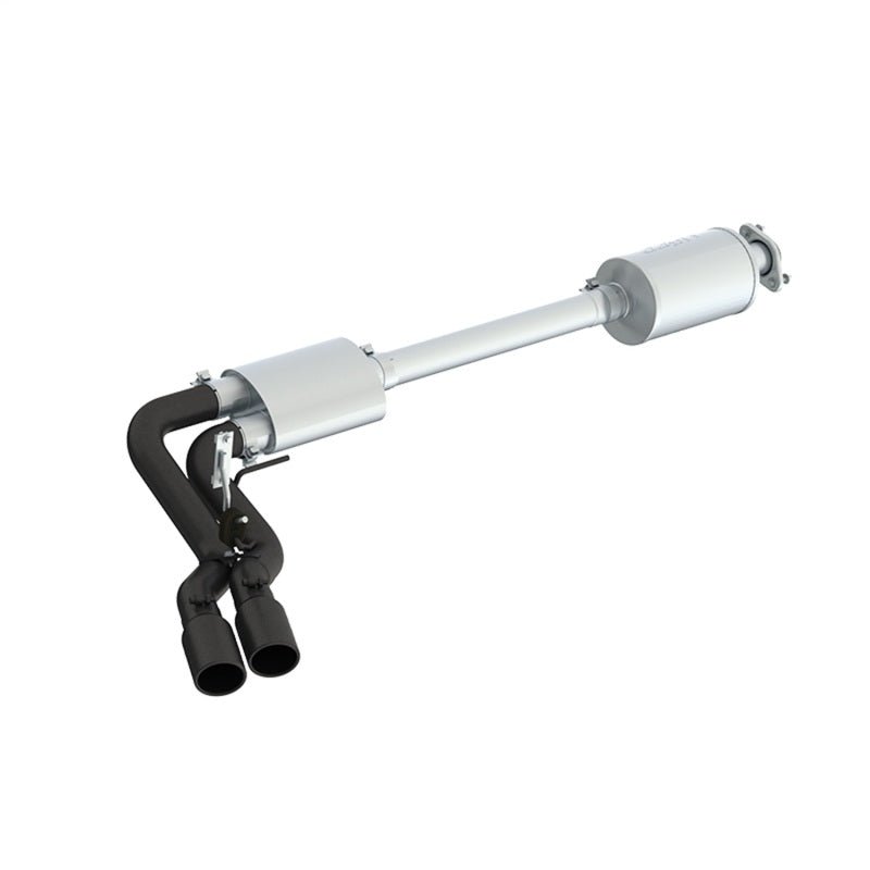 MBRP 15 - 20 Ford F150 Pre - Axle 4in OD Tips Dual Outlet 3in Black Coated Cat Back Exhaust - Catback - MBRP