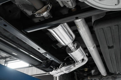 MBRP 15 - 20 Ford F150 T304 Pre - Axle 4in OD Tips Dual Outlet 3in Cat Back Exhaust - Catback - MBRP