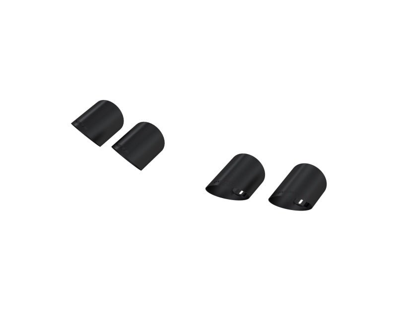 MBRP 15 - 24 Ford Mustang T304 SS 4in OD / 6.5in Length Quad Tip Cover Kit - Black Tip - Tips - MBRP