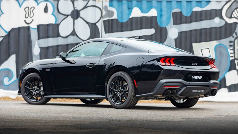 MBRP 15 - 24 Ford Mustang T304 SS 4in OD / 6.5in Length Quad Tip Cover Kit - Black Tip - Tips - MBRP