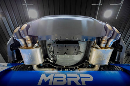 MBRP 15 - 24 Ford Mustang T304 SS 4in OD / 6.5in Length Quad Tip Cover Kit - Black Tip - Tips - MBRP