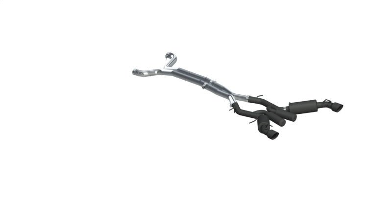 MBRP 16 - 19 Chevrolet Camaro SS 6 Speed 3in Dual Cat Back w/ 4.5in OD Tips - Black (Non NPP Models) - Catback - MBRP