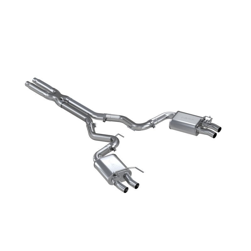 MBRP 16 - 20 Ford GT350/GT350R Dual Quad Split Rear Outlet 3in Cat Back T304 Exhaust - Catback - MBRP
