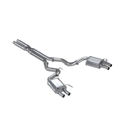 MBRP 16 - 20 Ford GT350/GT350R Dual Quad Split Rear Outlet 3in Cat Back T304 Exhaust - Catback - MBRP