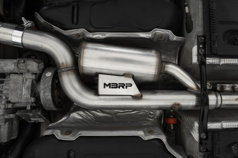 MBRP 17 - 19 VW Golf SportWagen/Alltrack 1.8T T304SS 3in Cat - Back 2.5in Dual Split Rear w/ SS Tips - Catback - MBRP