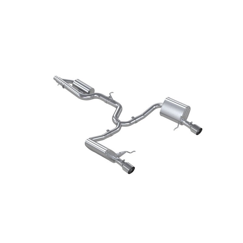 MBRP 17 - 19 VW Golf SportWagen/Alltrack 1.8T T304SS 3in Cat - Back 2.5in Dual Split Rear w/ SS Tips - Catback - MBRP