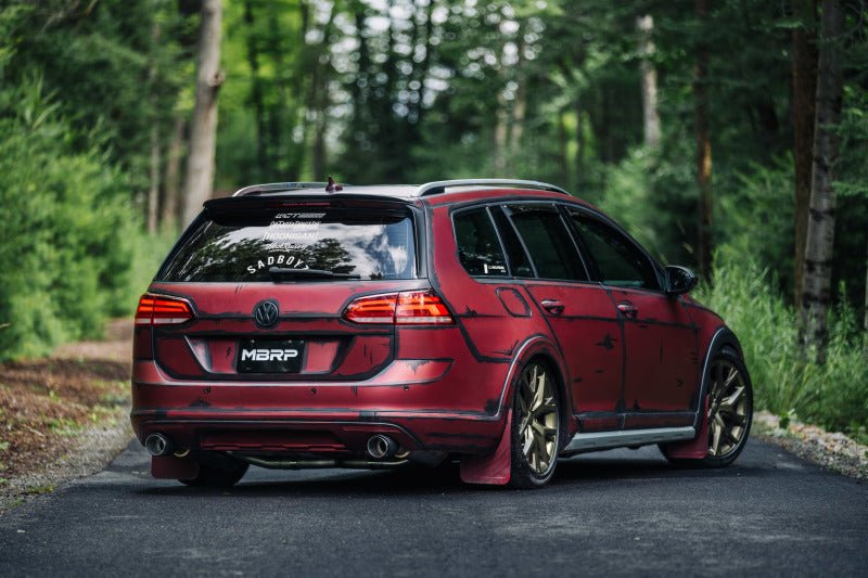 MBRP 17 - 19 VW Golf SportWagen/Alltrack 1.8T T304SS 3in Cat - Back 2.5in Dual Split Rear w/ SS Tips - Catback - MBRP