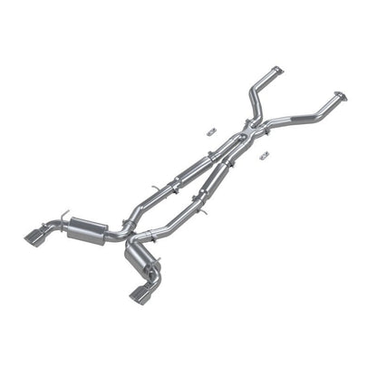 MBRP 17+ Infiniti Q60 3.0L RWD/AWD 3in Cat - Back Dual Split Rear Street Version w/4.5in OD Tips - T304 - Catback - MBRP