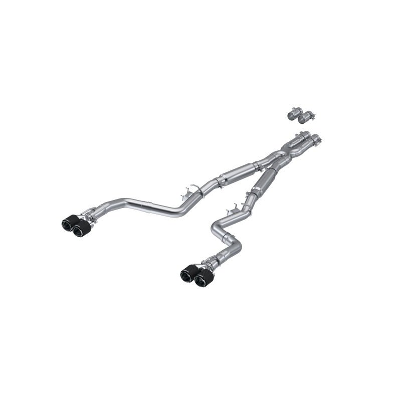 MBRP 17 - Up Dodge Challenger 5.7L/6.2L/6.4L Carbon Fiber Quad Tip T304 Catback Exhaust - Catback - MBRP