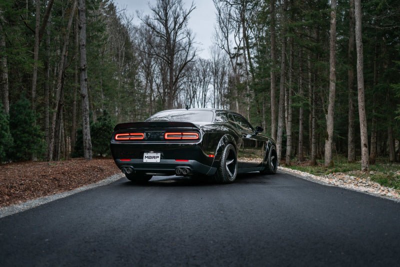 MBRP 17 - Up Dodge Challenger 5.7L/6.2L/6.4L Carbon Fiber Quad Tip T304 Catback Exhaust - Catback - MBRP