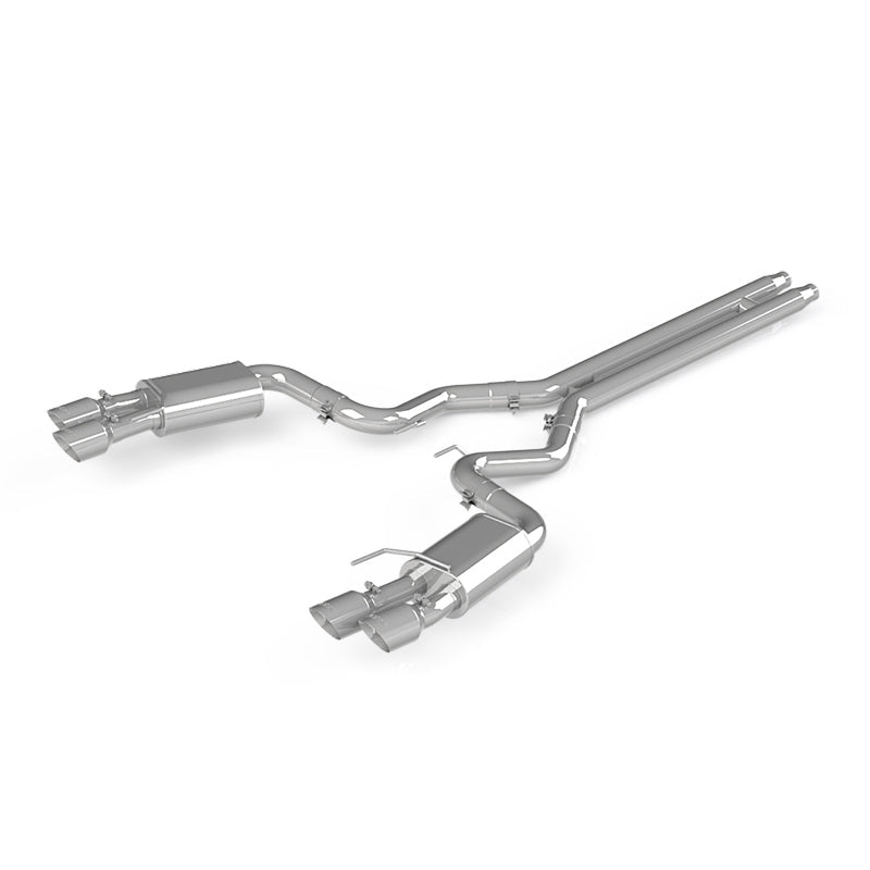 MBRP 18 - 19 Ford Mustang GT 5.0 3in Dual Split Rear AL Cat Back w/ Quad 4.0in Dual Wall Tips - Catback - MBRP