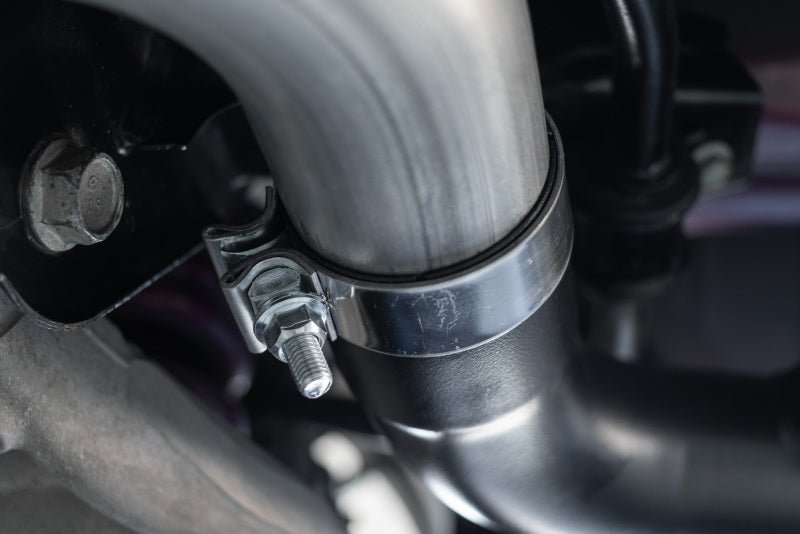 MBRP 18 - 22 Ford Mustang GT 5L T304 SS 3in Cat - Back Dual Rear w/4in Quad Carbon Fiber Tips (Race) - Catback - MBRP