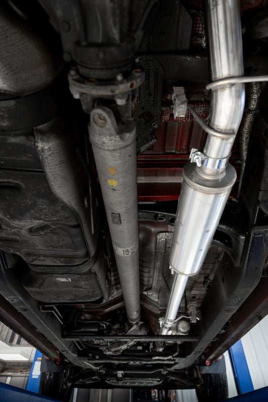 MBRP 19 - 24 GM 1500 Silverado/Sierra 2.7L T304 SS 3in Cat - Back w/ Single Side 4in Dual Wall Tip - Axle Back - MBRP