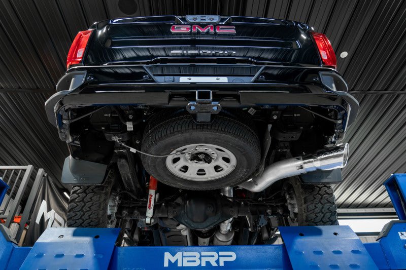 MBRP 20 - 23 Chevrolet Silverado 2500HD 6.6L Armor Plus T409 SS Single Side Exit 5in DPF Back Exhaust - DPF Back - MBRP