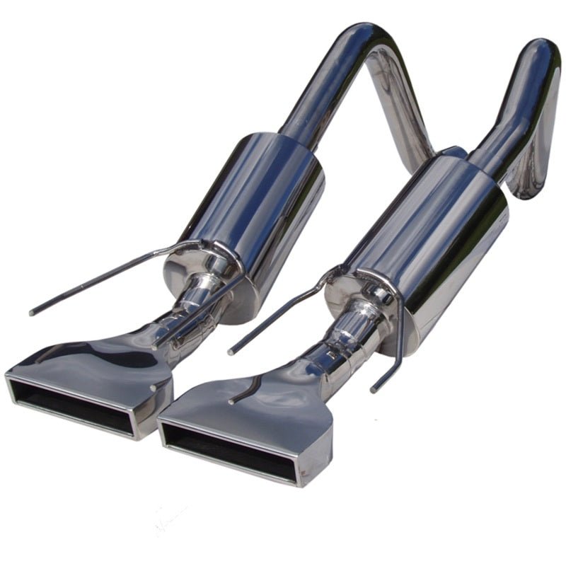 MBRP 2005 - 2008 Chev Corvette Dual Muffler Axle Back Rectangular Tips - Axle Back - MBRP