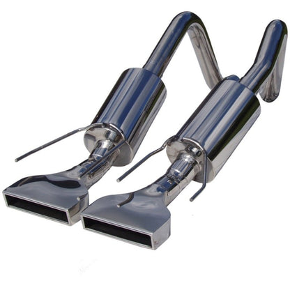 MBRP 2005 - 2008 Chev Corvette Dual Muffler Axle Back Rectangular Tips - Axle Back - MBRP