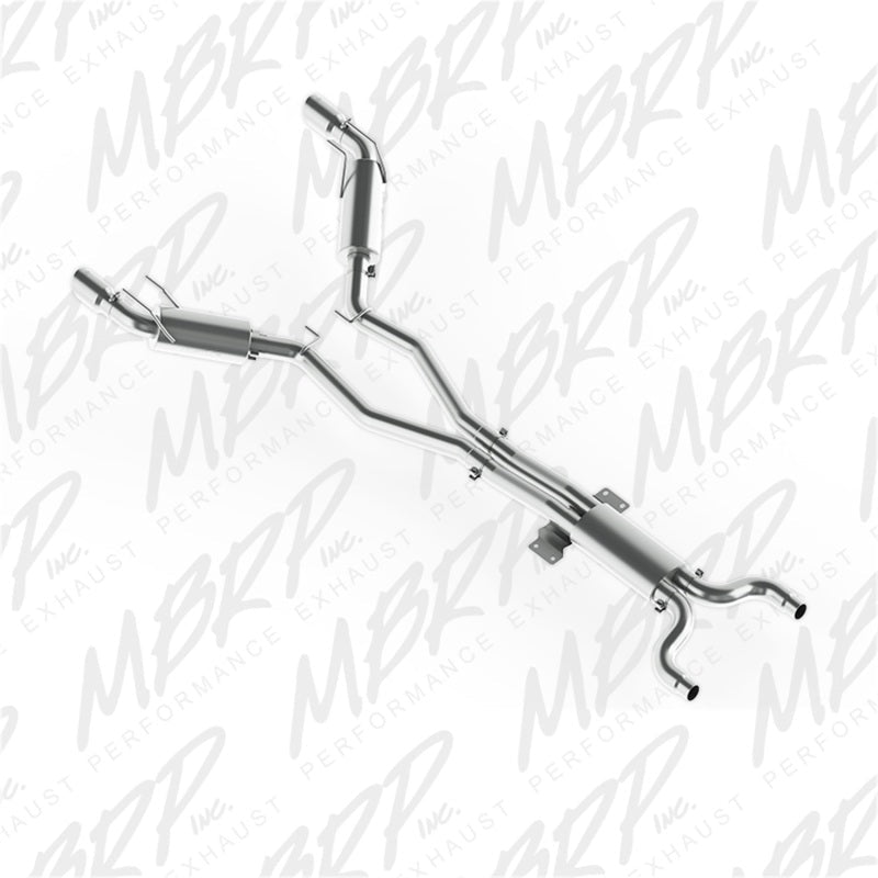 MBRP 2010 Chev Camaro V8 6.2L Automatic (L99) 3 Dual Cat Back Round Tips T409 - Catback - MBRP