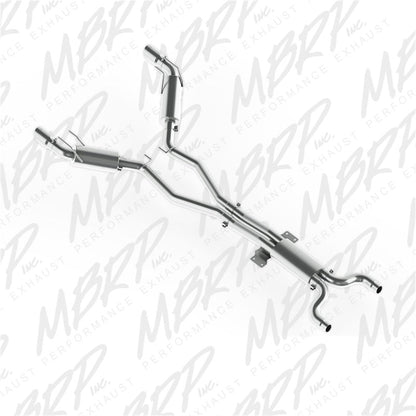 MBRP 2010 Chev Camaro V8 6.2L Automatic (L99) 3 Dual Cat Back Round Tips T409 - Catback - MBRP